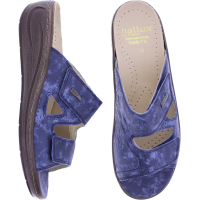 Fidelio | Fabia | Blue Priming-Blau | Leder-Stretch | Hallux | Weite: F½ | Damen Pantoletten