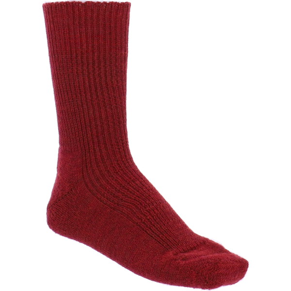 Hirsch Natur | Komfort Socken | Mohmeliert-Rot | 100% Schurwolle