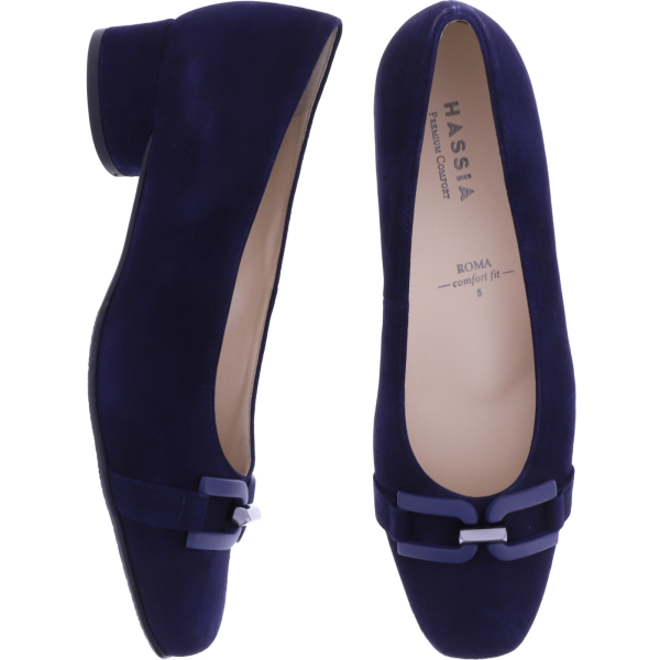 Hassia | Roma | Blau | Ziegenleder | Wechselfußbett | 8-302632-3200 | Damen Pumps