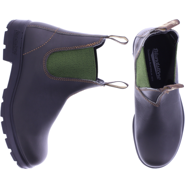 Blundstone | 519 | Dunkelbraun-Olive | Premium-Rindsleder | Chelsea Boots