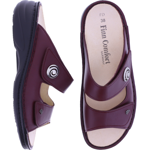 Finn Comfort | Colina | Bordo-Bordeaux | Leder | Wechselfußbett | 02628-604391 | Damen Pantoletten