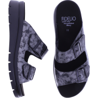 Fidelio | Glory | Nero Priming-Schwarz-Grau | Leder | Weite: G½ | Damen Pantoletten