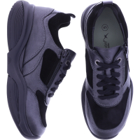 Xsensible Stretchwalker | SWX19 | Old Silver Combi | Leder | 320042-993 | Damen Komfort Sneakers