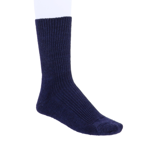 Hirsch Natur | Komfort Socken | Schwarz | 70% Wolle - 30% Seide