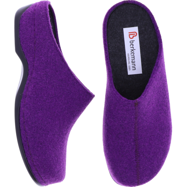 Berkemann | Florina | Violett Filz | Form: Melbourne | 01025-841 | Damen Hausschuhe