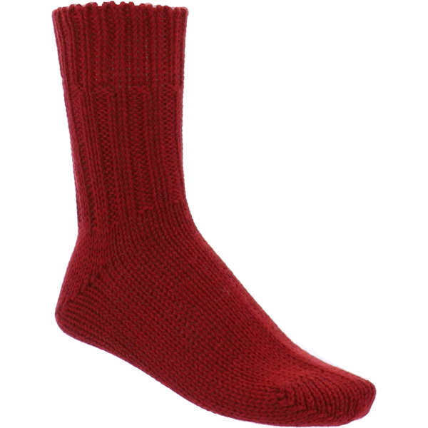 Hirsch Natur | Extra Dicke Socken | Rot | 100% Schurwolle