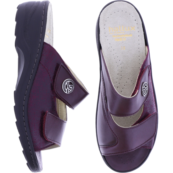 Fidelio | Hedi | Bordo-Berdeaux | Leder-Stretch | Hallux | Weite: H½ | Damen Pantoletten