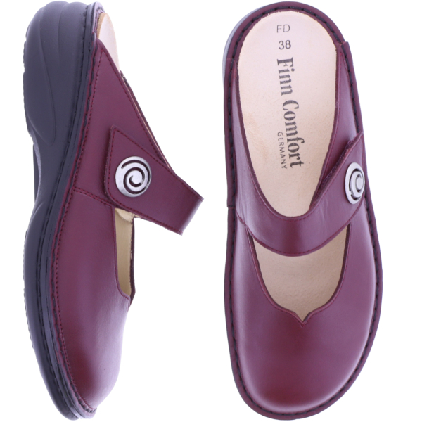 Finn Comfort | Canaro | Bordo-Bordeaux | Leder | Wechselfußbett | 02626-604391 | Damen Clogs