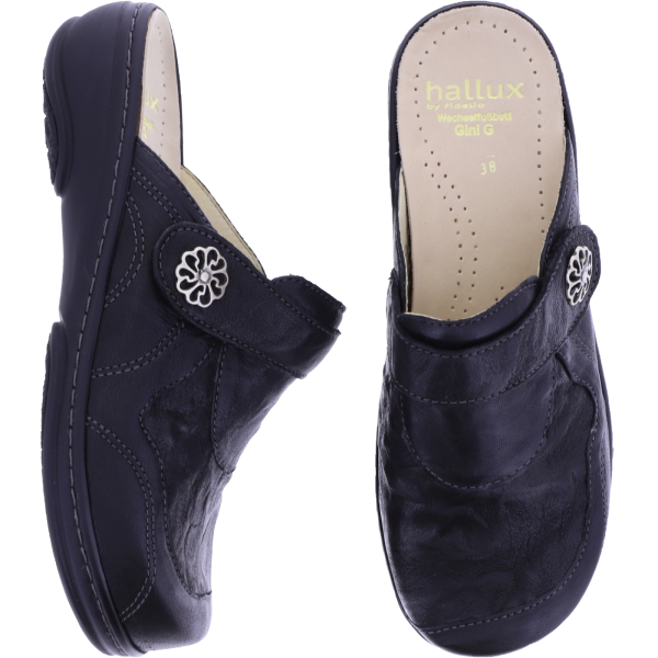 Fidelio | Gini | Schwarz Pangea | Leder-Stretch | Hallux | Weite: G | Damen Clogs