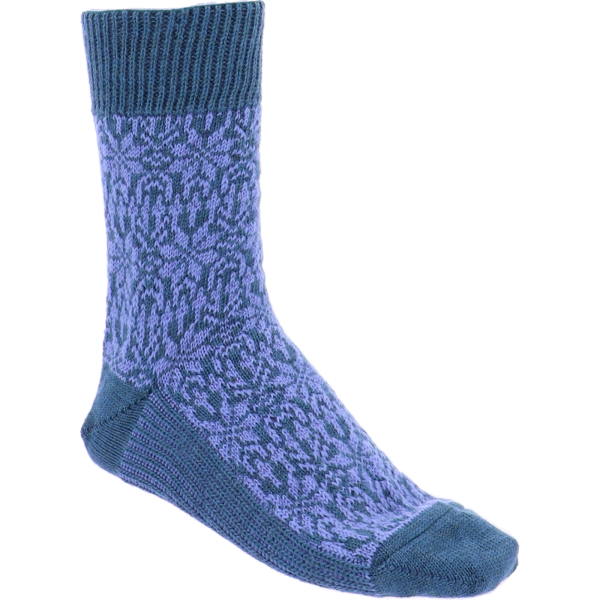 Hirsch Natur | Norweger Socken | Türkis-Opal | Sternenmuster | 100% Schurwolle